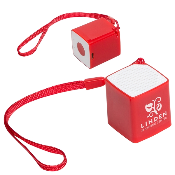 Wireless Mini Cube Speaker with Selfie Button & Mic