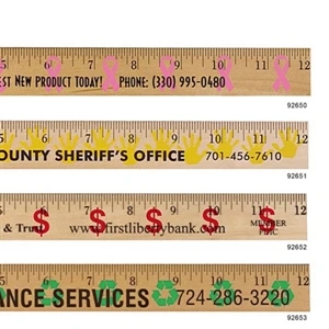 Ribbon Background Rulers - Clear Lacquer Finish