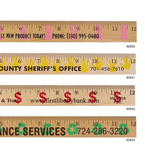 Handprint Background Rulers - Clear Lacquer Finish - Image 1