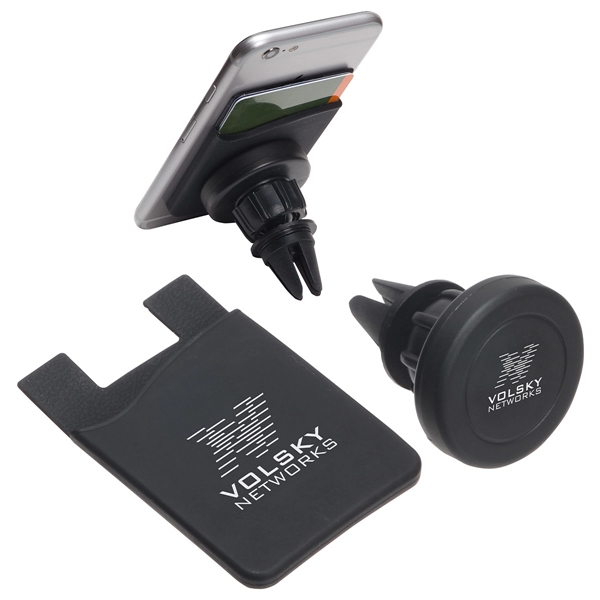 Store & Stand Wallet & Magnetic Car Mount