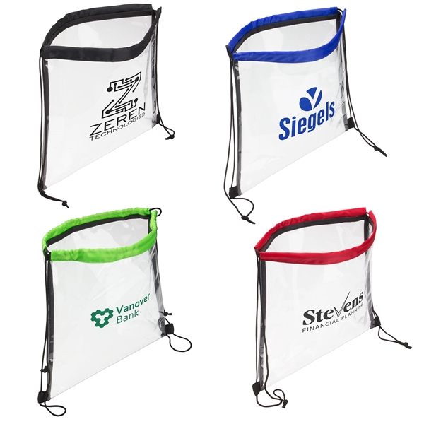 Clear Bag with Drawstring - Image 1