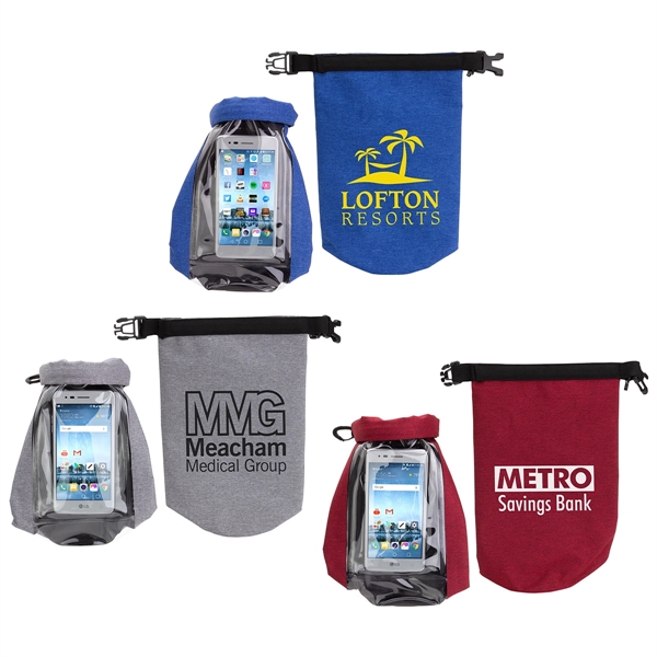 2-Liter Waterproof Gear Bag with Touch-Thru Phone Pocket - Image 1