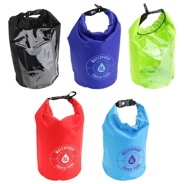 5-Liter Waterproof Gear Bag With Touch-Thru Pouch - Image 1