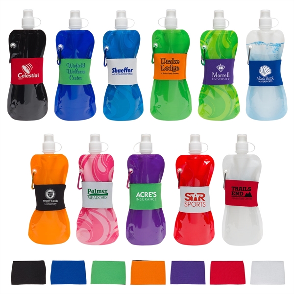 Comfort Grip Flex 16 oz Water Bottle with Neoprene Waist Sle - Image 1