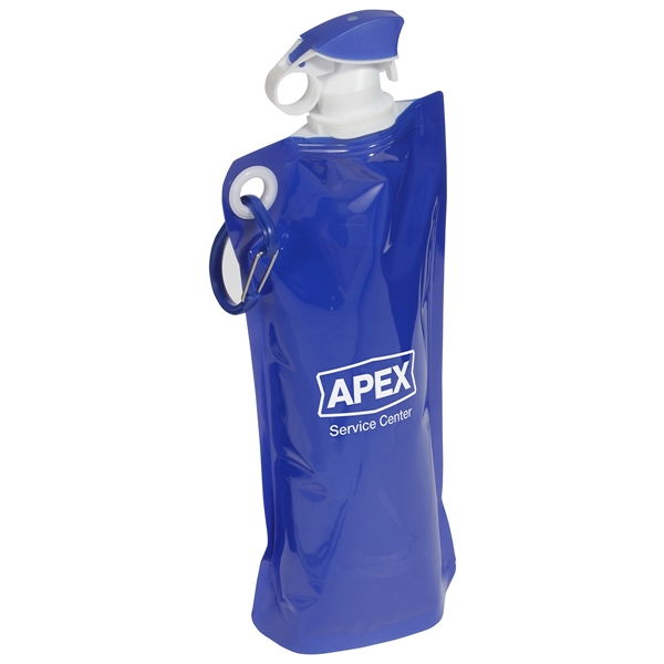 Flip Top Foldable Water Bottle with Carabiner - Image 3