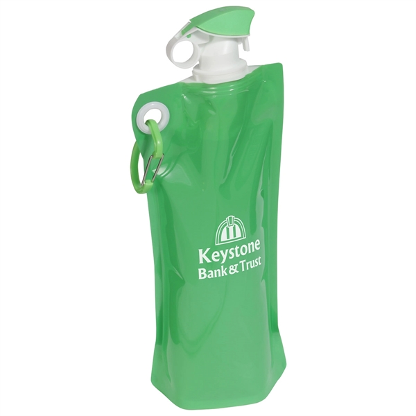 Flip Top Foldable Water Bottle with Carabiner - Image 4