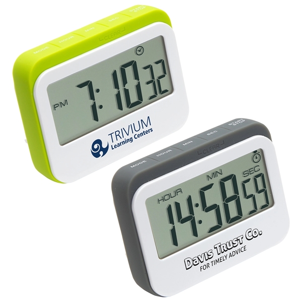 Soft Touch Widescreen Kitchen Timer/Clock - Image 1