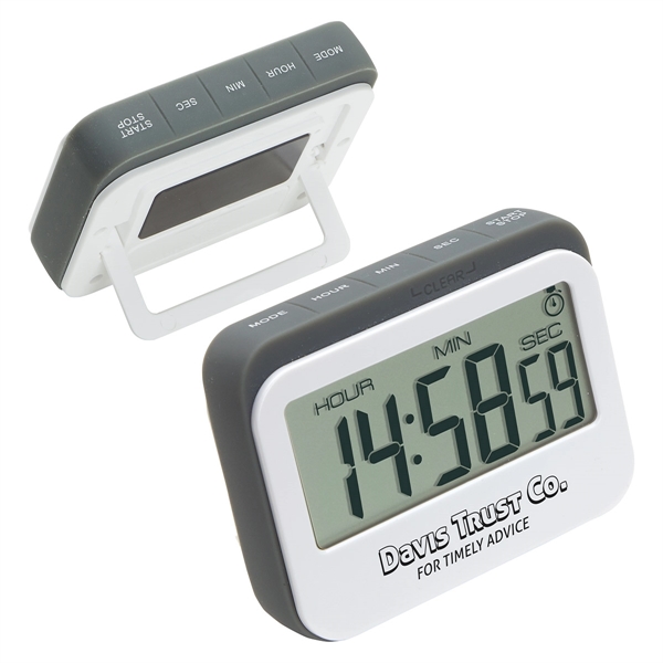 Soft Touch Widescreen Kitchen Timer/Clock - Image 3