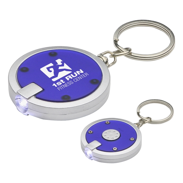 Round Simple Touch LED Key Chain - Image 3