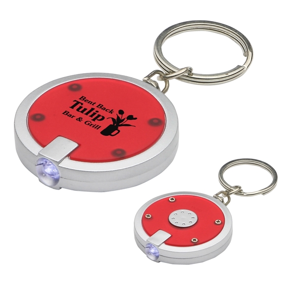 Round Simple Touch LED Key Chain - Image 4