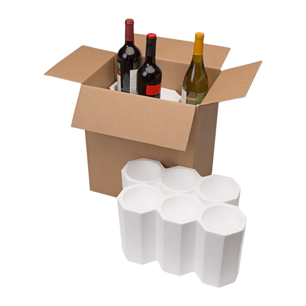 6-Bottle Styrofoam Wine Shipper - Image 1