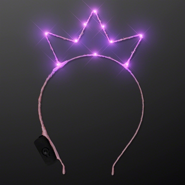 Pink LED starlight Crown Princess Tiara - Image 2