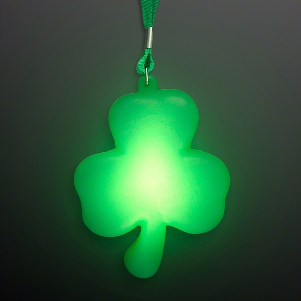 Big Light Up Shamrock Necklace for St. Paddy's Day - Image 3