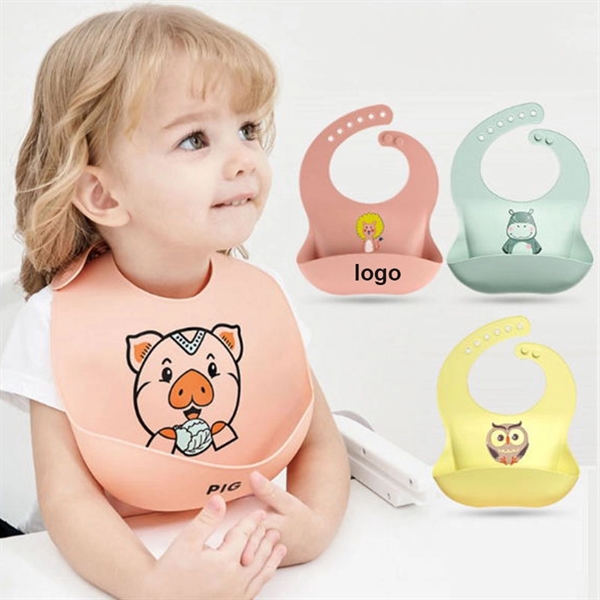 Silicone Baby Bibs Easily Wipe Clean Comfortable Soft - Image 1