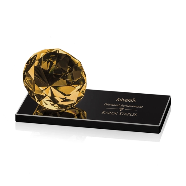 Gemstone Award on Black - Amber - Image 4