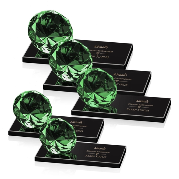 Gemstone Award on Black - Emerald - Image 1