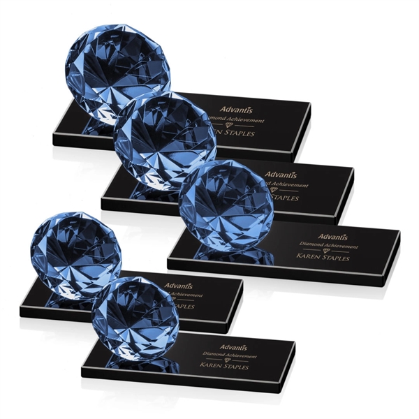Gemstone Award on Black - Sapphire - Image 1