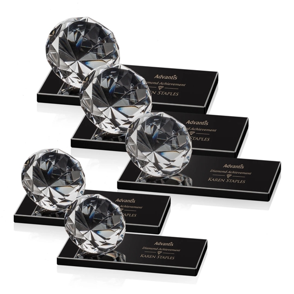 Gemstone Award on Black - Diamond - Image 1