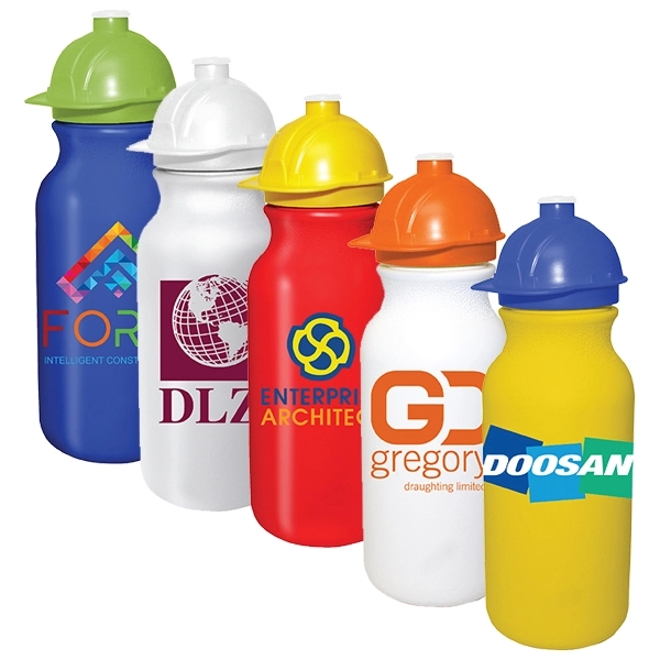 20 oz. Value Cycle Bottle w/ Safety Helmet Push 'n Pull Cap - Image 13