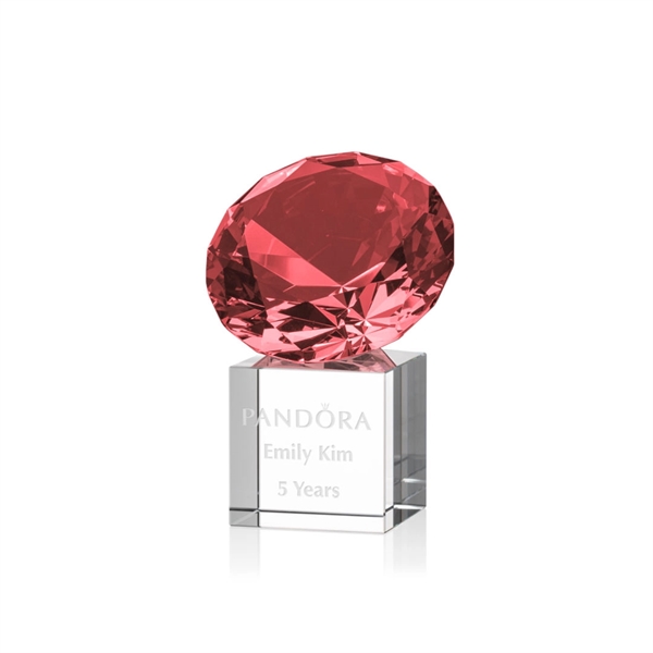 Gemstone Award on Cube - Ruby - Image 2