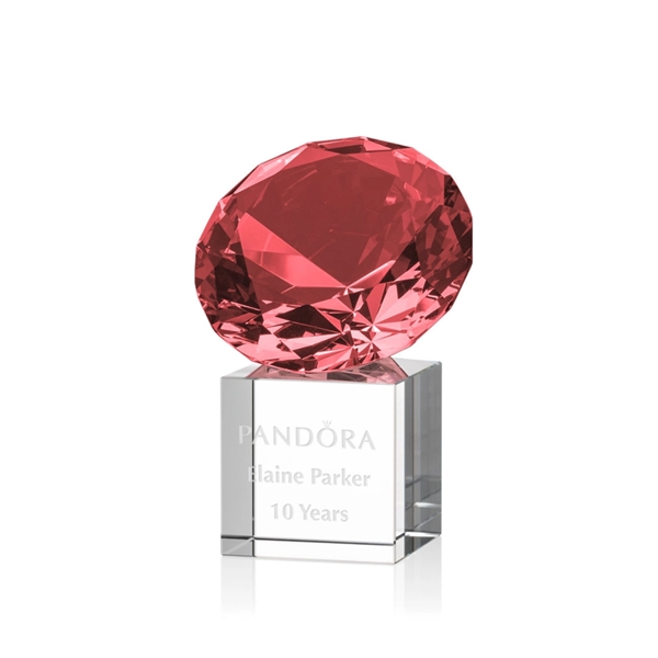 Gemstone Award on Cube - Ruby - Image 3