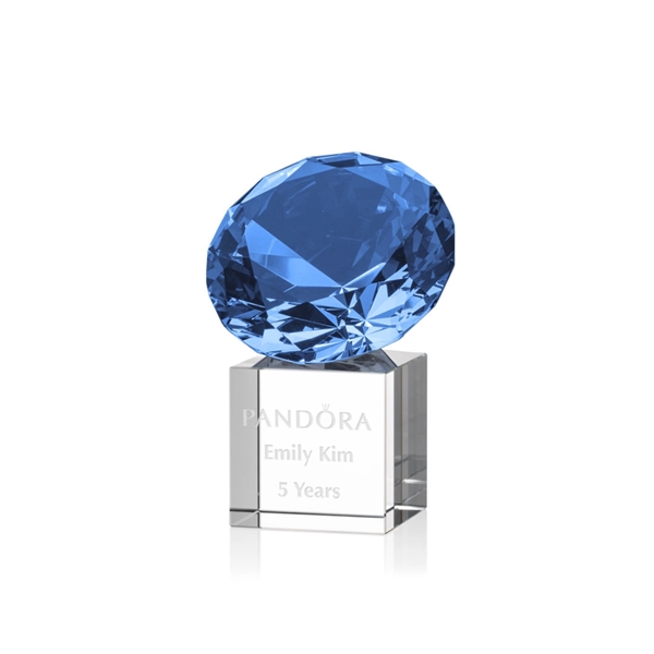 Gemstone Award on Cube - Sapphire - Image 2