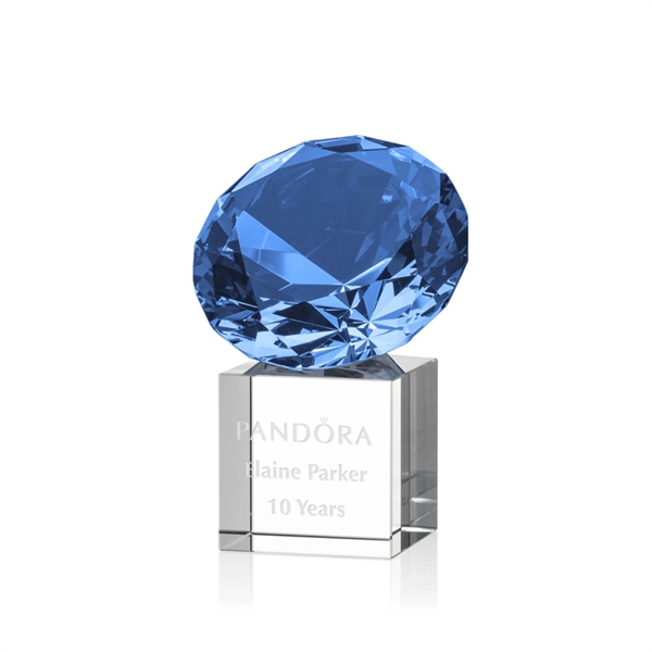 Gemstone Award on Cube - Sapphire - Image 3