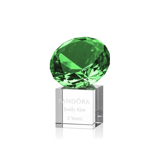 Gemstone Award on Cube - Emerald - Image 2