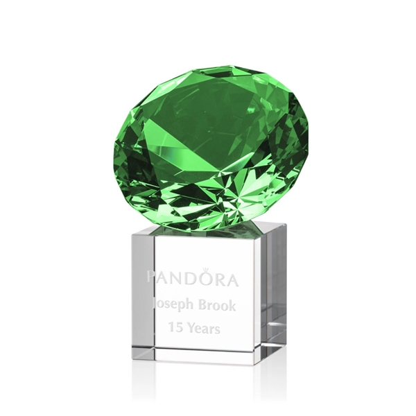 Gemstone Award on Cube - Emerald - Image 4