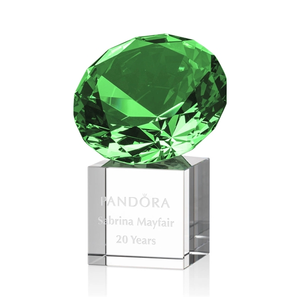 Gemstone Award on Cube - Emerald - Image 5