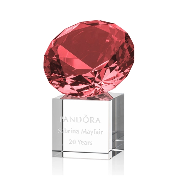 Gemstone Award on Cube - Ruby - Image 5