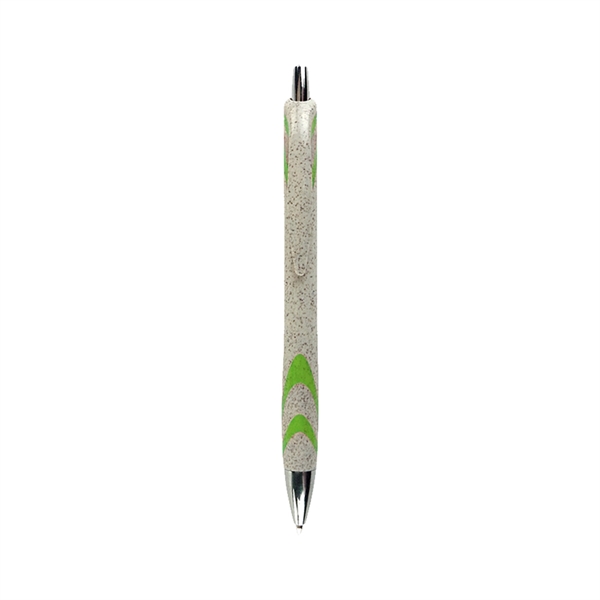 Silver Accent Wheat Straw Ballpoint Pen - Image 7