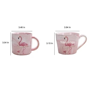 13 oz Marbling Mug with Handle ceramic cup    
