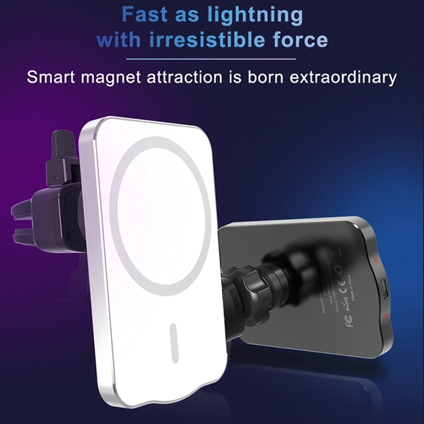 15W Max Magnetic Wireless Car Charger - Image 6