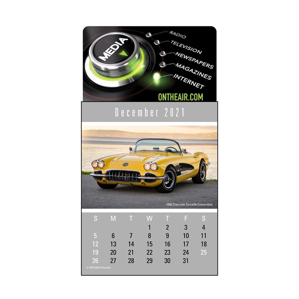4C Press-N-Stick Header Cruisin' Cars Calendar (13-Month) - Image 1