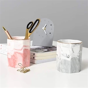 Marble Pattern Pen Holder Stand