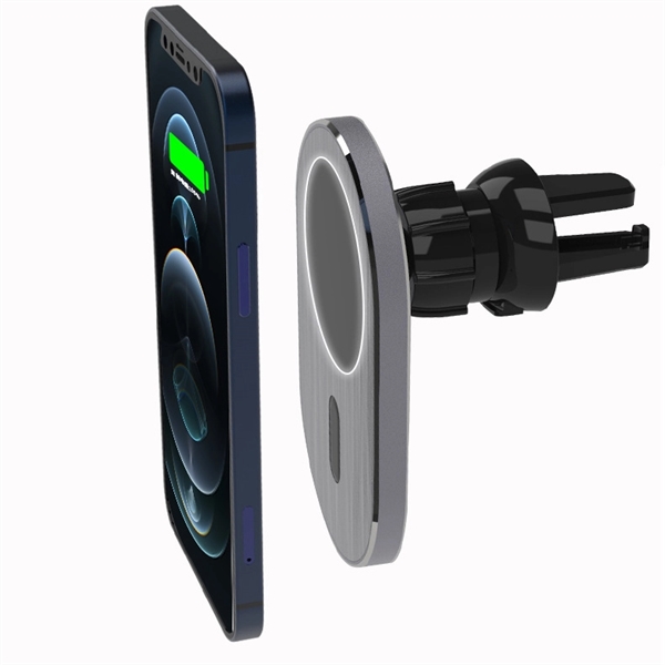 LED Magnetic Wireless Car Charger - Image 1