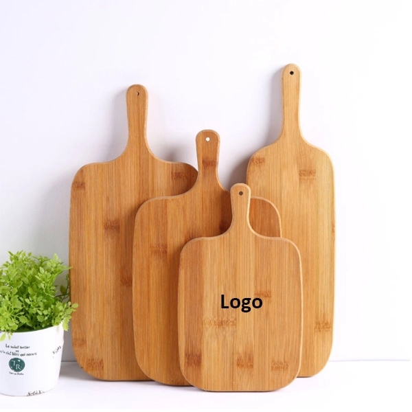 Bamboo Bread Cutting Board With Handle, Serving Tray