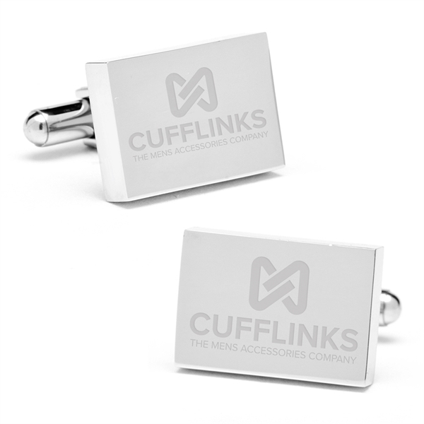 Stainless Steel Rectangle Infinity Cufflinks - Image 6