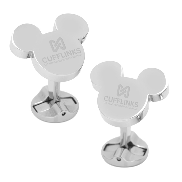Mickey Mouse Silhouette Engravable Cufflinks - Image 5