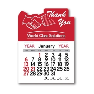 Thank You Shaped Peel-N-Stick® Calendar
