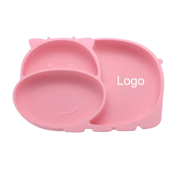Non Slip Divided Suction Toddler Silicone Baby Dinner Plate  - Image 3