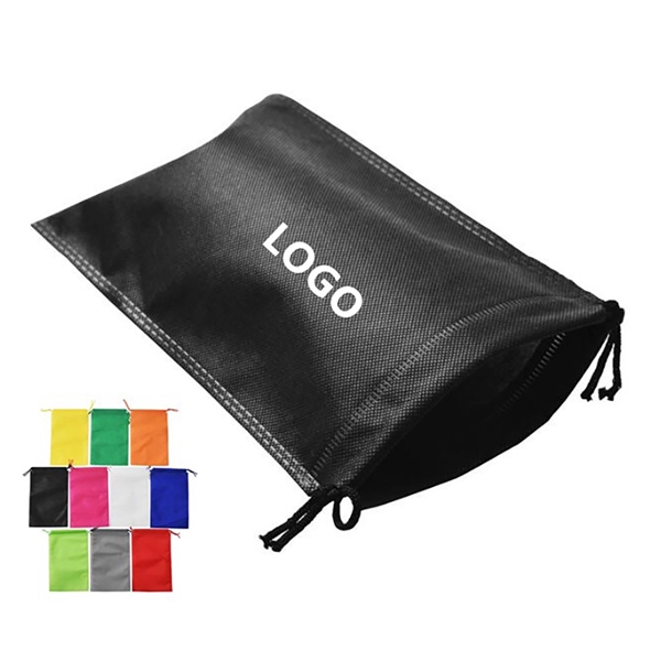 Black Non-woven Fabric Drawstring Bag