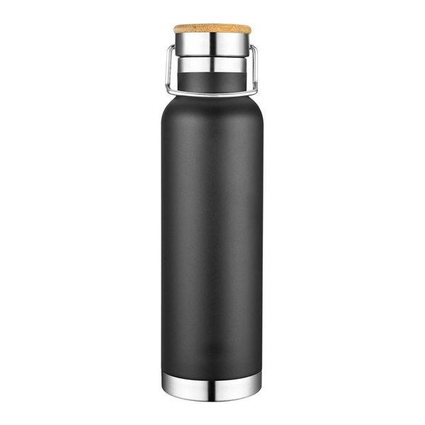 22 oz. Double Wall SS Vacuum Bottle w/Bamboo Lid - Image 2