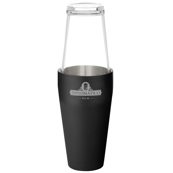 26 oz. Glass & Stainless Steel Boston Cocktail Shaker - Image 1