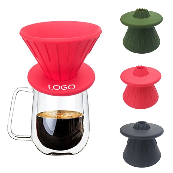 Silica gel coffee filter cup silica gel filter funnel + gask - Image 1
