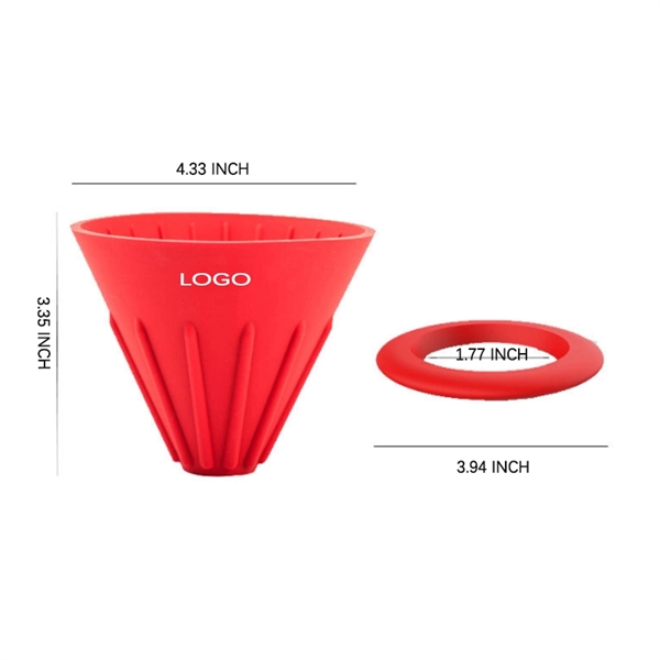 Silica gel coffee filter cup silica gel filter funnel + gask - Image 2