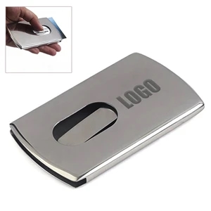 Stainless Steel Wallet Business Name Credit ID Card Holder