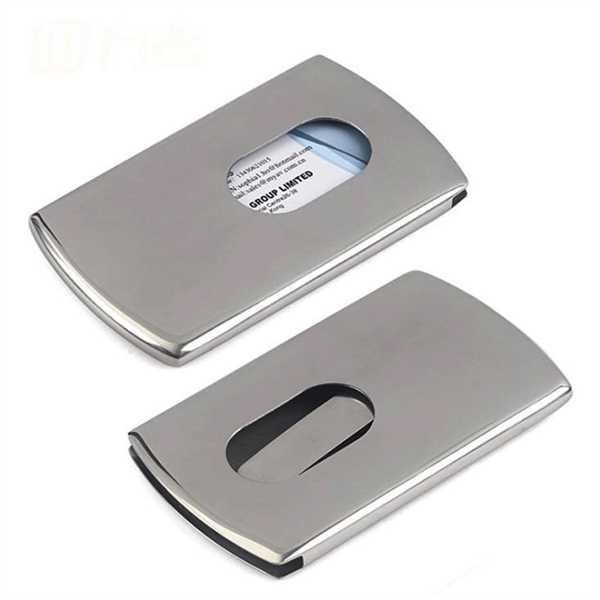 Stainless Steel Wallet Business Name Credit ID Card Holder - Image 2