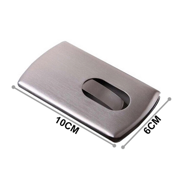 Stainless Steel Wallet Business Name Credit ID Card Holder - Image 3